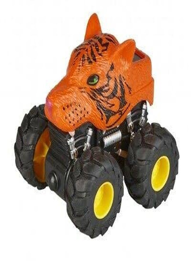 Chocozone Friction Powered Red Tiger 4WD Mini Monster Truck with 360 Degree Rotation Toys for 2 Years Old Boys & Girls - Image 1